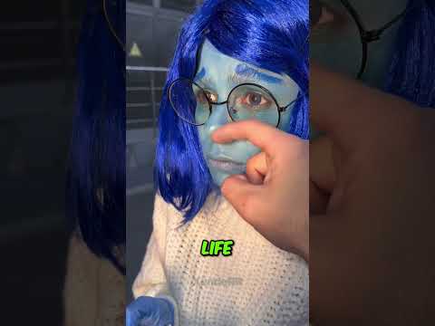 Blue Girl Frozen in Balloon.. #shorts