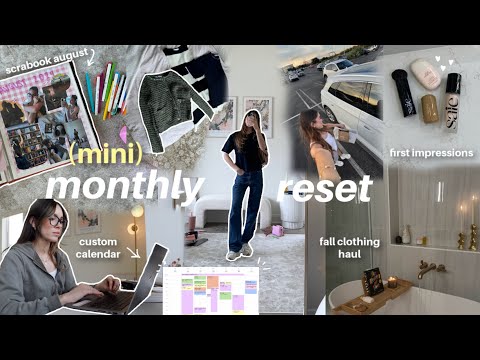 monthly reset + productive days | pilates, fall clothing haul, new makeup grwm, custom calendar