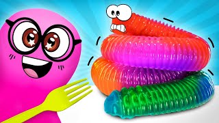 Il Verme Gommoso Più Grande del Mondo VS Sam Lo Slime! Creazioni DIVERTENTI