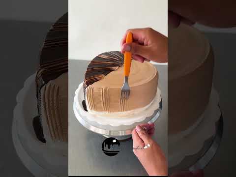 como decorar torta con tenedor
