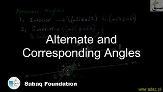 Alternate and Corresponding Angles