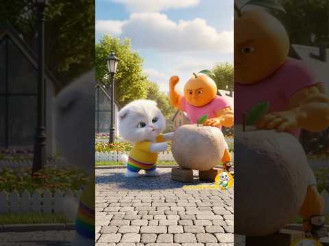 cat wants to destroy the apple rock #comedy #cat #cutecat #catlovers
