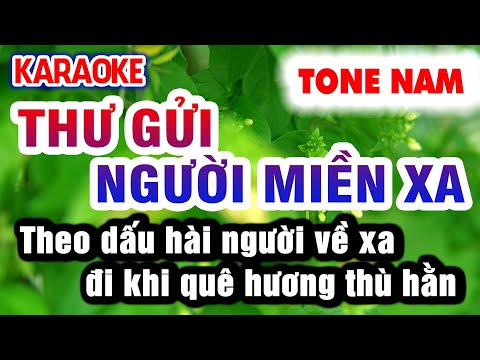 Karaoke THƯ GỬI NGƯỜI MIỀN XA Tone Nam Nhạc Sống Ver2 | Karaoke Organ 9669