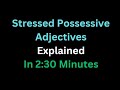 Understanding Stressed Possessive Adjectives in Spanish