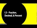 Converting Between Fractions, Decimals, and Percents