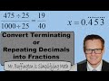 Converting Decimals to Fractions: Terminating and Repeating