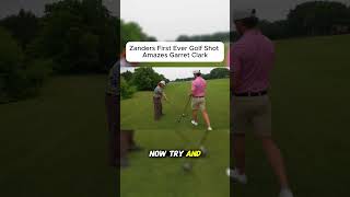 Zander’s First Ever Golf Shot Amazes Garret Clark #garretclark #youtubegolf #fyp #goodgoodgolf