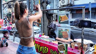 The Best Banana Pancake in Bangkok Thailand Silom Saladaeng -Thai Street Food