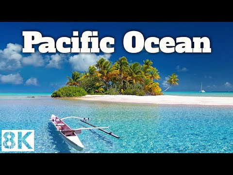 Flying over Pacific Ocean - Pacific Ocean Travel Video - 4K view Pacific Ocean -Pearls of the Planet