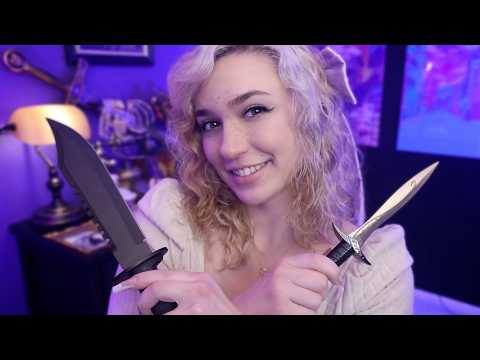 Cutting Edge ASMR ⚔️ Whispering Knife & Sword Show & Tell ♡