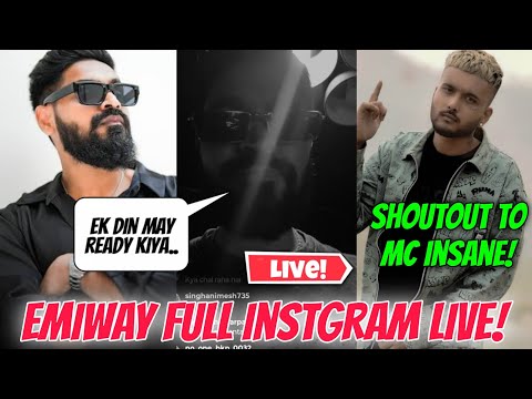 Emiway Full Instragram Live About Track "Kya Total?" ! Shoutout To Mc Insane On Live! Full Live