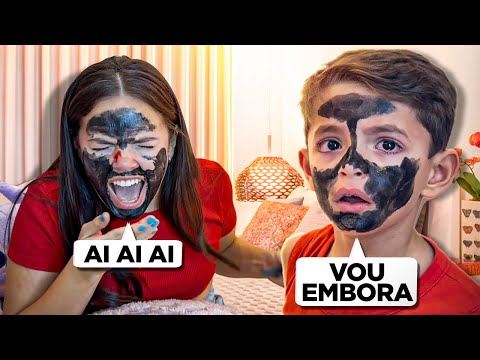 TROLLEI ELE COM MACHUCADO NO ROSTO FAZENDO SKINCARE