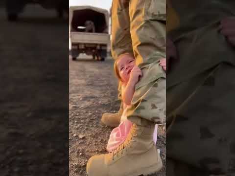 “A Soldier’s Goodbye Interrupted by His Crying Baby Girl” 💔😢” #funny #baby #ytshorts