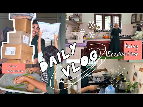 Day in our life🍛🧡🩵|Lunch Preparation , Skincare, Being Productive |Malayali Makeover
