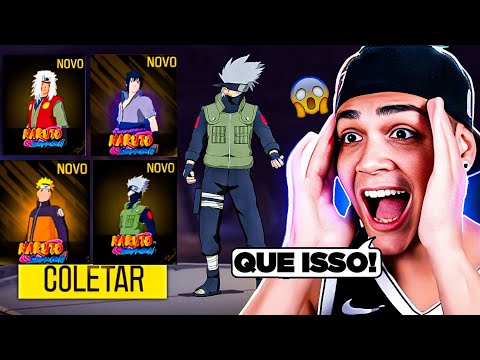 FREITAS SE IMPRESSIONOU ao VER NARUTO NO FREE FIRE! a MELHOR PARCERIA QUE A GARENA FEZ - FREE FIRE