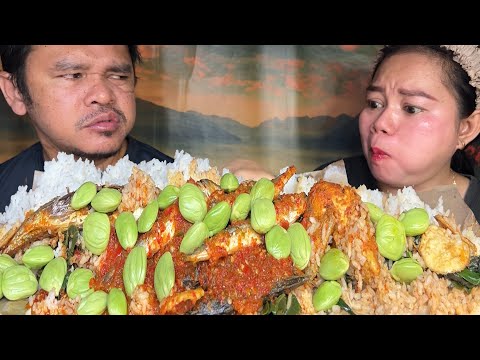 Makan Nasi padang pake pete ikan asin balado,ikan bakar ayam gulai ASMR