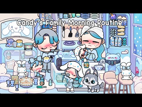 Candy’s Family Morning Routine at the Cinnamoroll House 🩵🏠Avatar World | Pazu