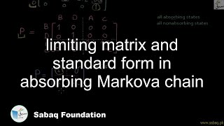 limiting matrix and standard form in absorbing Markova chain