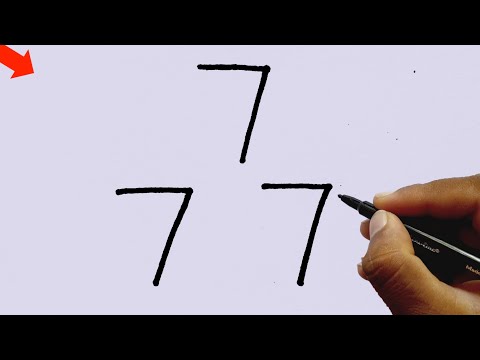 Easy Elephant Drawing Tutorial Using Number 777 l Drawing Pictures l Number Drawing l Elephant Art