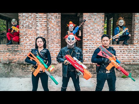 LTT Films : Warriors Silver Flash Nerf Guns Fight With Tiger Mask The Great Escape Challenge !