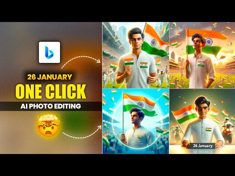 26 January Viral Ai Photo Editing With Name and Flag | Photo Editing Tutorial | Bing Image Creator