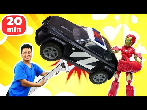 ¡Aventuras de Superhéroes con Gregorio! Coches de juguete y juegos de policía