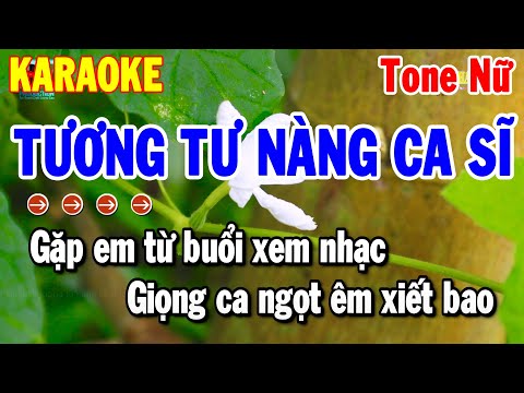 Karaoke Tương Tư Nàng Ca Sĩ Tone Nữ Nhạc Sống Trữ Tình Dễ Hát | Thanh Hải