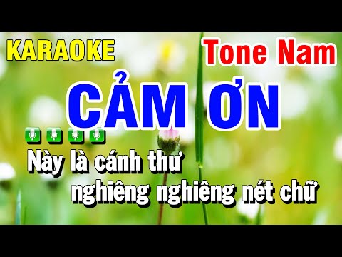 Karaoke Cảm Ơn Nhạc Sống Tone Nam | Beat Huỳnh Anh