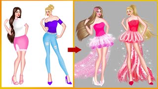 From Casual to Royal: Princess Dress Glow Up|My Princess TRANSFORMATION|Digital Fashion