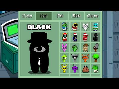 Black (sprunki) in Among Us ◉ funny animation - 1000 iQ impostor