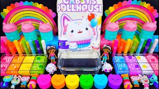 🌈ASMR🌈 Mixing "Gabbies Dollhouse" MakeUp Eyeshadow,Glitter Into Clear Slime #개비의매직하우스 #슬라임 (771)