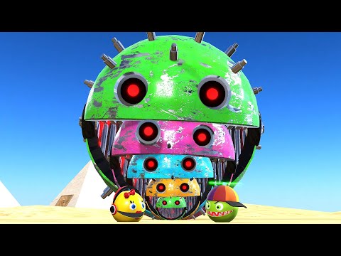 ROBOT PACMAN VS MONSTER PACMAN USE POKEMON NEW fun ADVENTURE PACMAN POKEMON V77