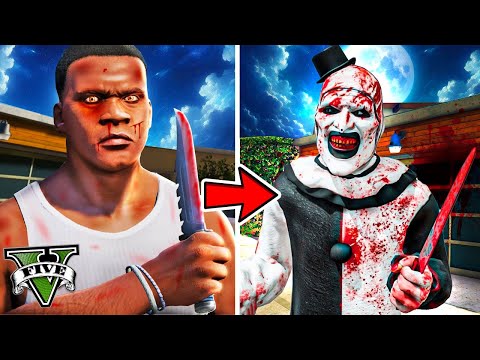 Franklin se CONVIERTE en EL PAYASO ART 🤡🔪 de TERRIFIER en GTA 5!