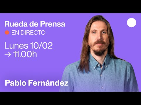 Rueda de prensa de Pablo Fernández.