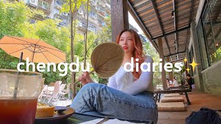 24 hours in chengdu 🇨🇳 solo trip, sichuan street food 🥟 tea house, ear cleaning, weekend markets 🍃