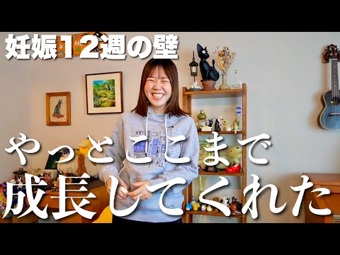 【つわり日記】ついに12週の壁を越えました！初めて赤ちゃんが動く姿を見て早速親バカが始まった夫婦｜3回目妊婦健診の記録｜母子手帳ケース｜つわり終了