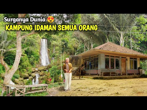 Tak Disangka., Bisa Sampai Ke Kampung Seindah Ini Didekat Curug Pinggir Hutan Di Lereng Bukit