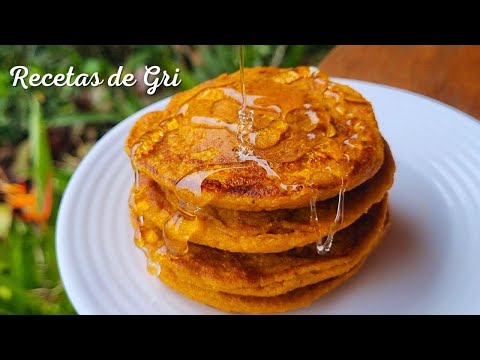 🥕PANCAKE de Zanahoria, Sin Huevo, Sin Lácteos - DESAYUNO SALUDABLE - Recetas de Gri