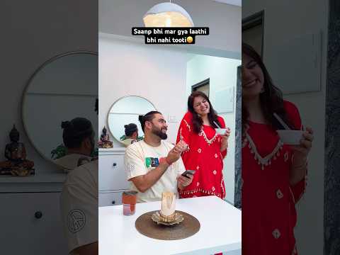 Saanp🐍 bhi mar gya or laathi bhi nahi tooti 😜 #comedy #restykamboj #nehabagga