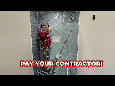 PAY YOUR CONTRACTOR!  New Bathroom Torn Out!