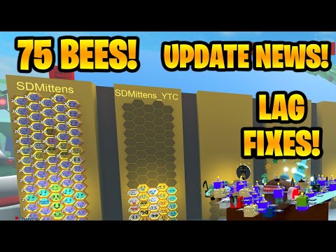 75 Bees Equipped! Lag Fixes! Bee Swarm Simulator!