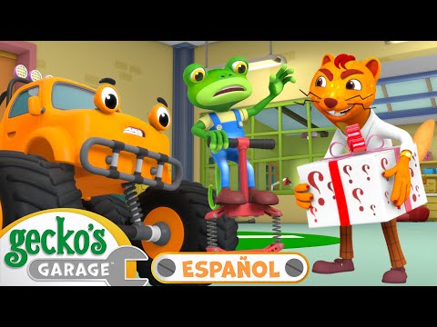 La caja misteriosa 🎁 | 🐸 Garaje de Gecko | Carros para niños | Vídeos educativos