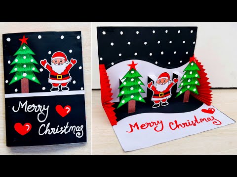 DIY Christmas pop-up card ideas // Christmas greeting card making easy // Merry Christmas card