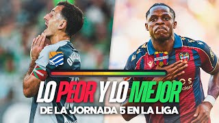 LAS NOTAS DE LA JORNADA 5 DE LA LIGA