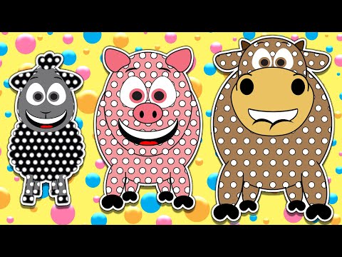 Shake, Shake, Shake! POP! Big Bigger Biggest Nesting Polka Dot Sheep Pig Cow