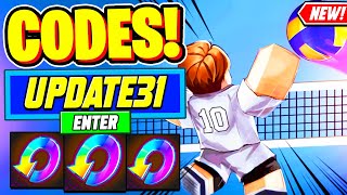 ⚠️New⚠️ ALL WORKING UPDATE 31 CODES For Volleyball Legends 2025 - Roblox Volleyball Legends