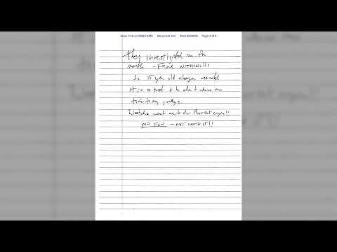 YouTube video thumbnail: New York Judge Releases Purported Epstein Suicide Note