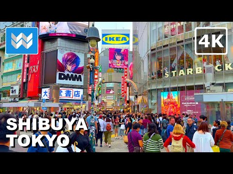 [4K] Shibuya Crossing to Harajuku Takeshita Street in Tokyo Japan 🇯🇵 2024 Night Walking Tour Vlog