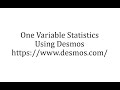 Desmos Statistical Functions Overview