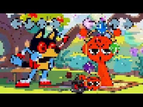 (pixel) FNF Can can 8-Bit Song but pixel Bluey vs Sprunki All Sing it | Incredibox Sprunki FNF Mods